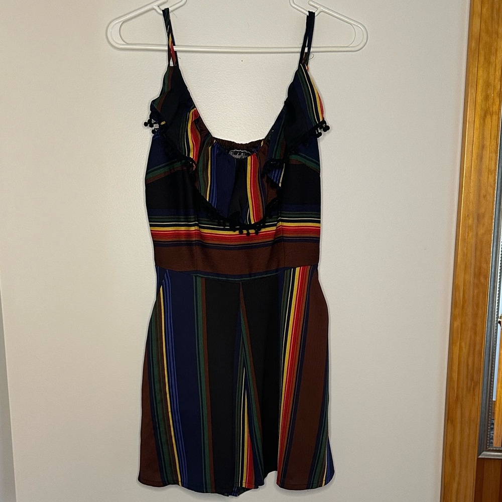 Voodoo Vixen Multicolor Striped Jumpsuit